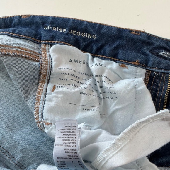 American Eagle 360 Ne(x)t Level Stretch High Rise Patched Jeggings Size 4 - Picture 2 of 5